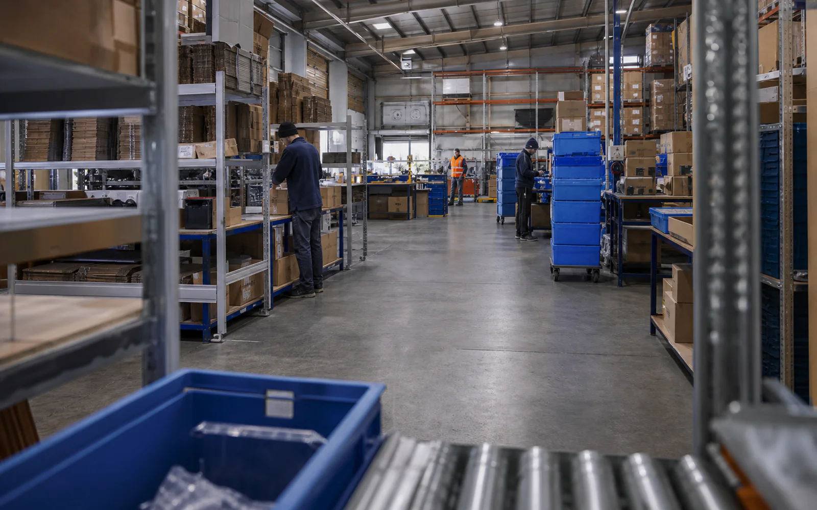 Wide view across the fulfilment centre floor